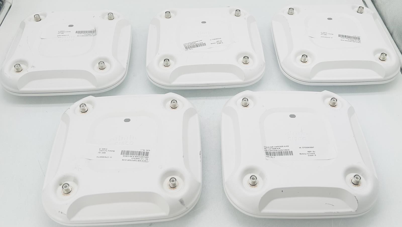 5X CISCO AIRONET 3700 AIR-CAP3702E-A-K9 DUAL-BAND ACCESS POINTS