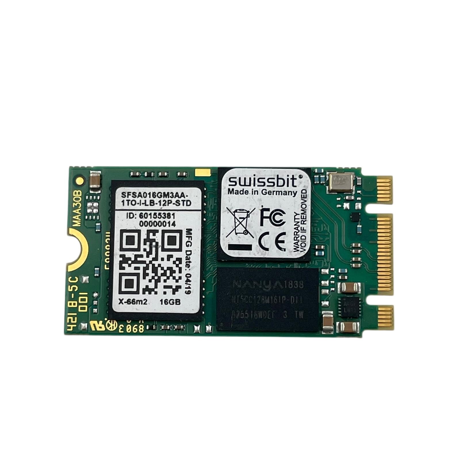 Swissbit SFSA016GM3AA1TO-I-LB-12P-STD Solid State Drives - SSD 16 GB - 3.3 V