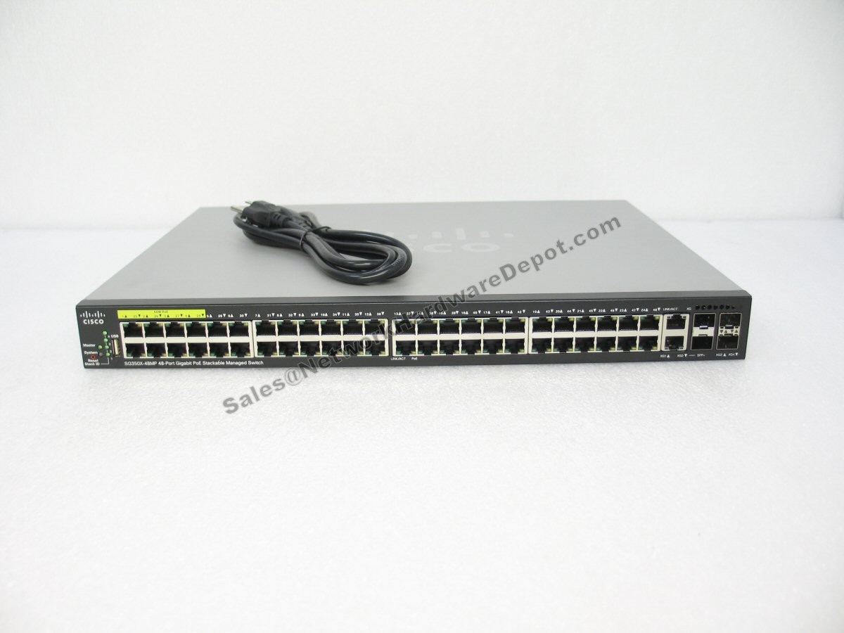 Cisco SG350X-48MP-K9 48-Port PoE+ Gigabit Managed Switch - 1 Year Warranty