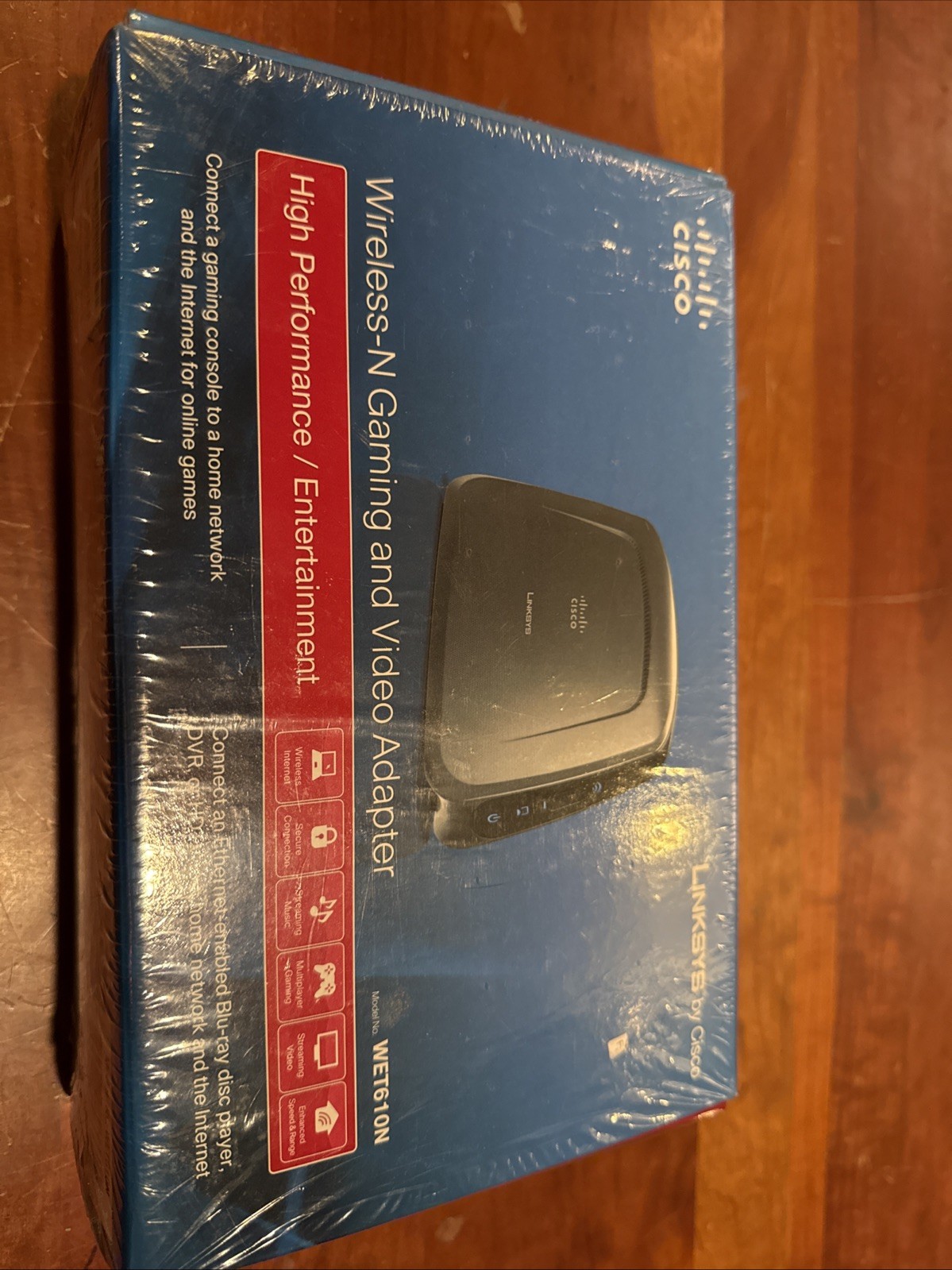Linksys WET610N Dual-Band Wireless-N Gaming+Video Adapter Bridge READ