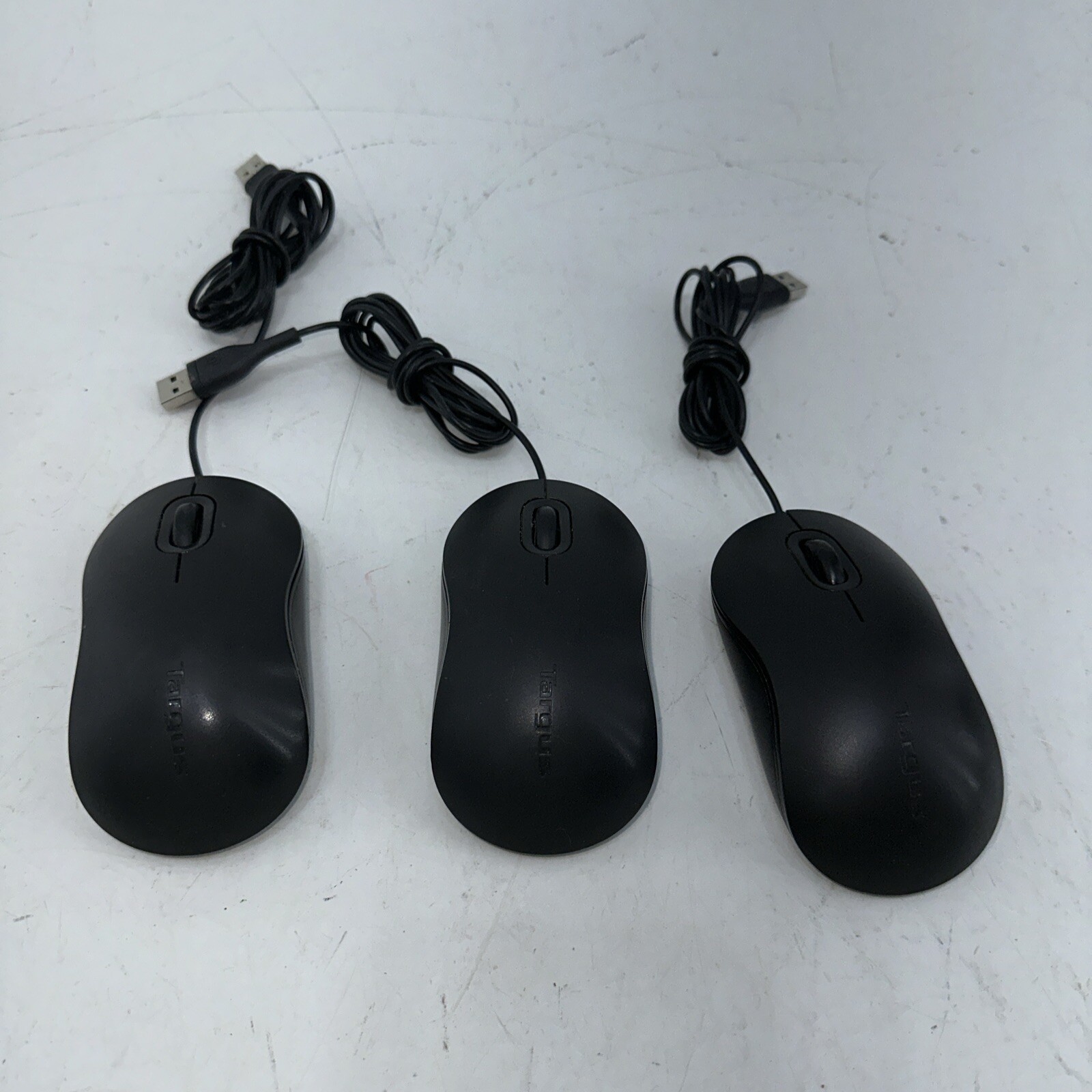 Lot of 3 Targus AMU80US Optical USB Mouse