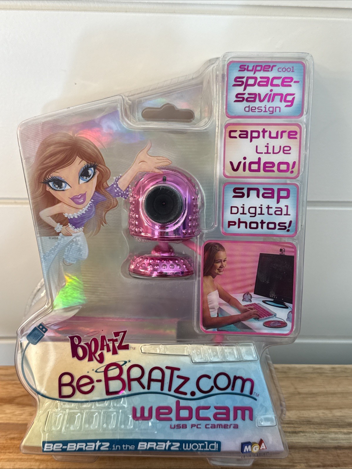 Q) Bratz Kids Webcam USB Be-Bratz.com Girls Webcam USB PC CAMERA Pink New
