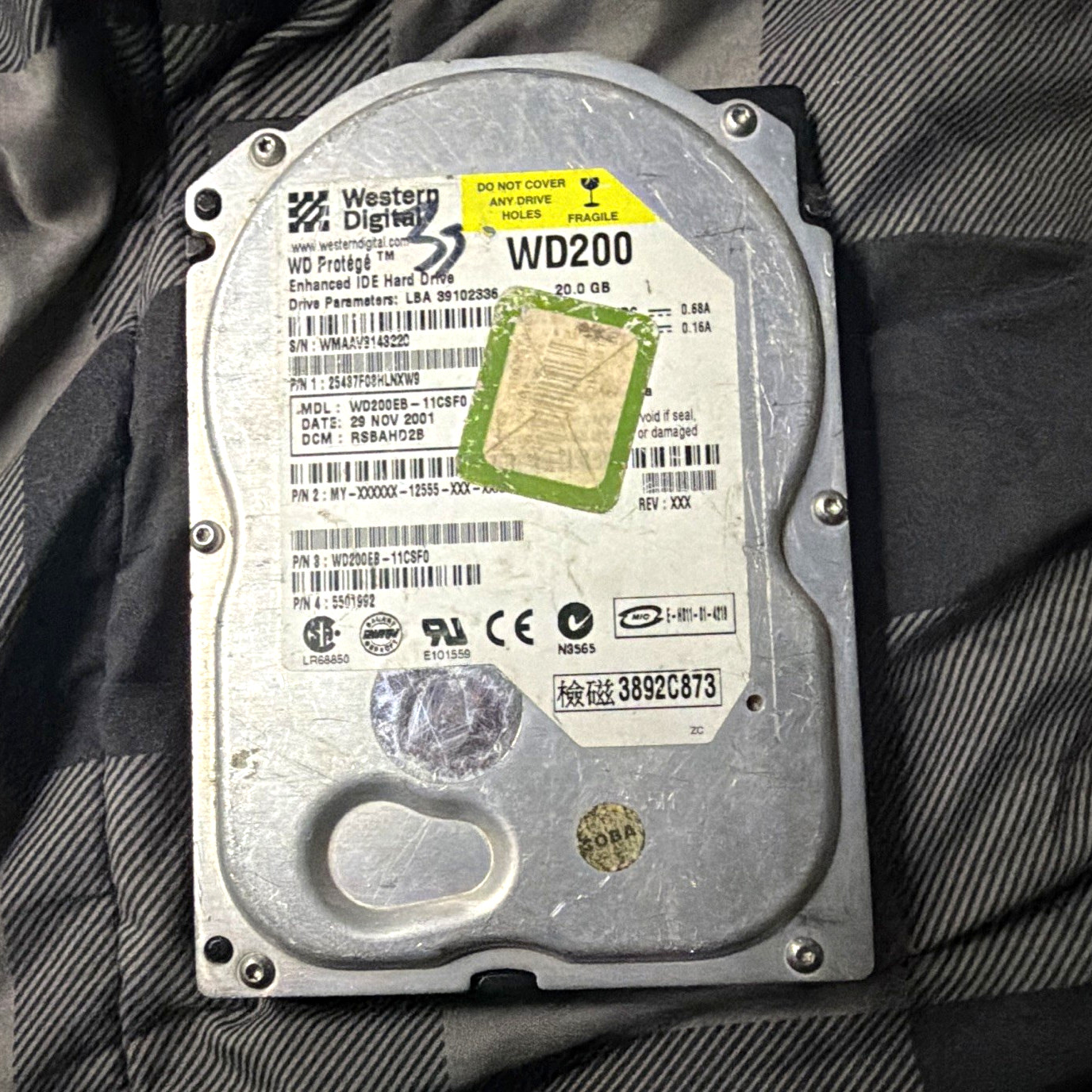Western Digital WD Protege WD200 20GB 3.5in IDE 7200RPM 2MB WD200EB