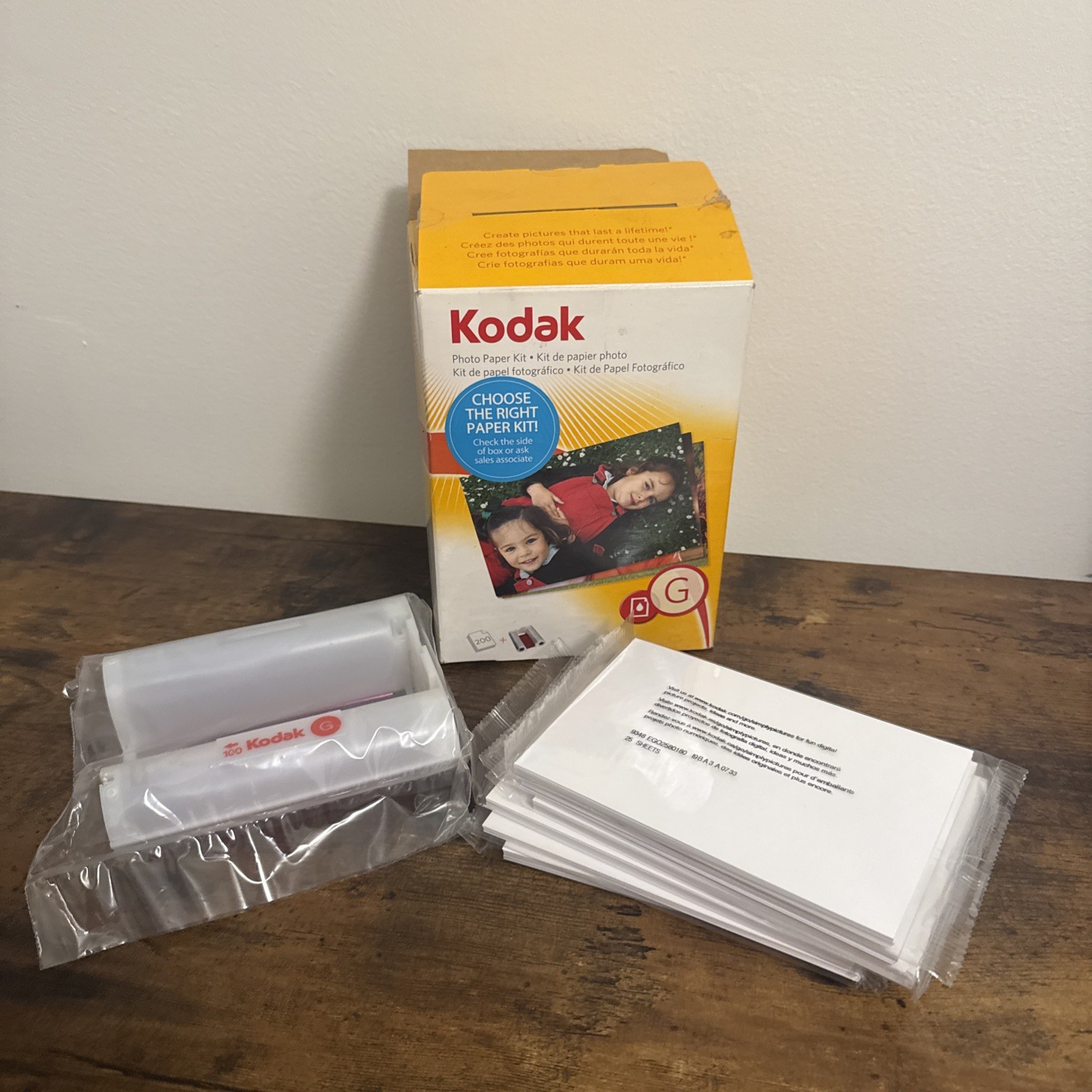KODAK G200 Color Cartridge Photo Paper Kit G Series Docks  150 Sheets (Open Box)