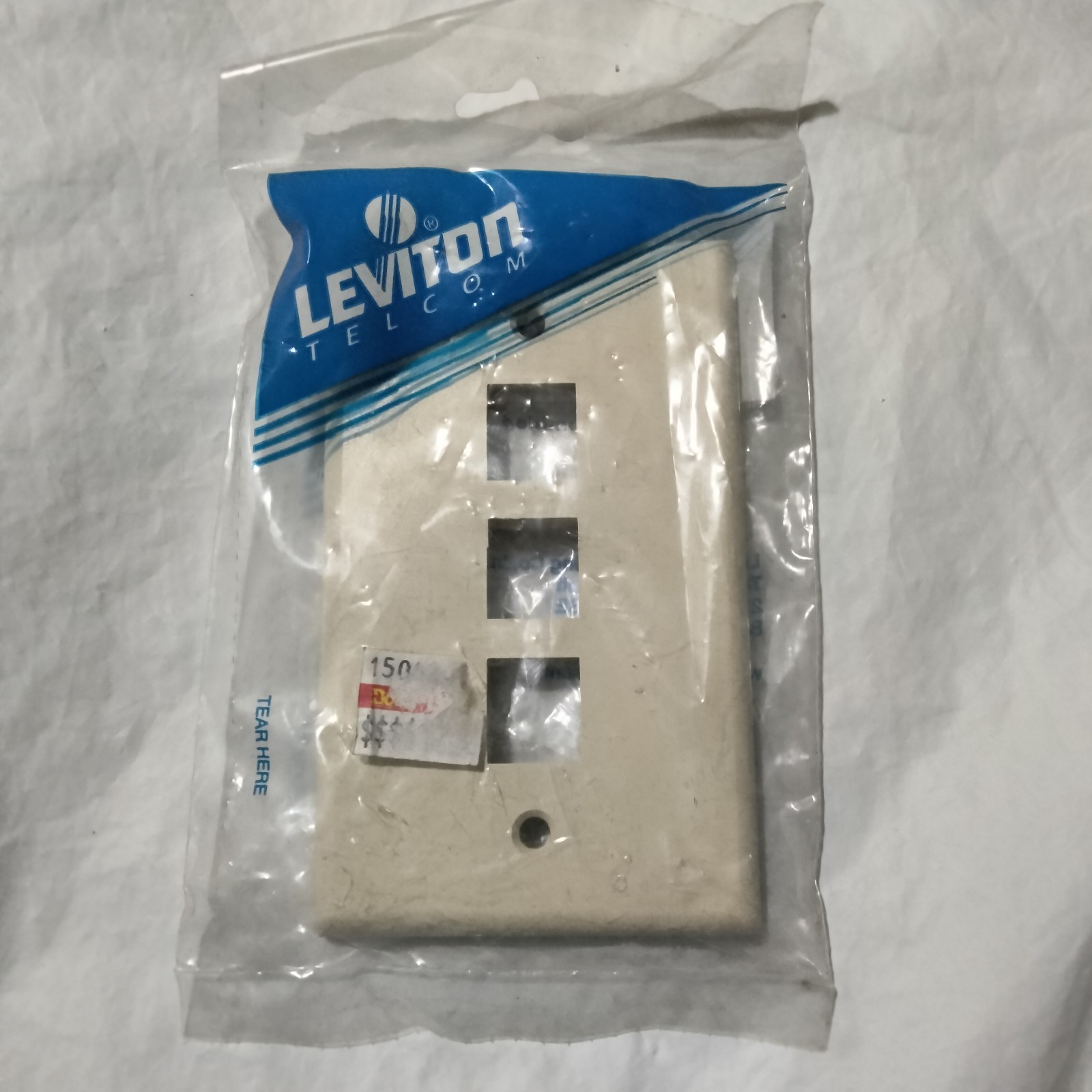 Leviton 41080-3IP QuickPort single gang, 3-port, Ivory Wall Plate 1/2/5/10pcs