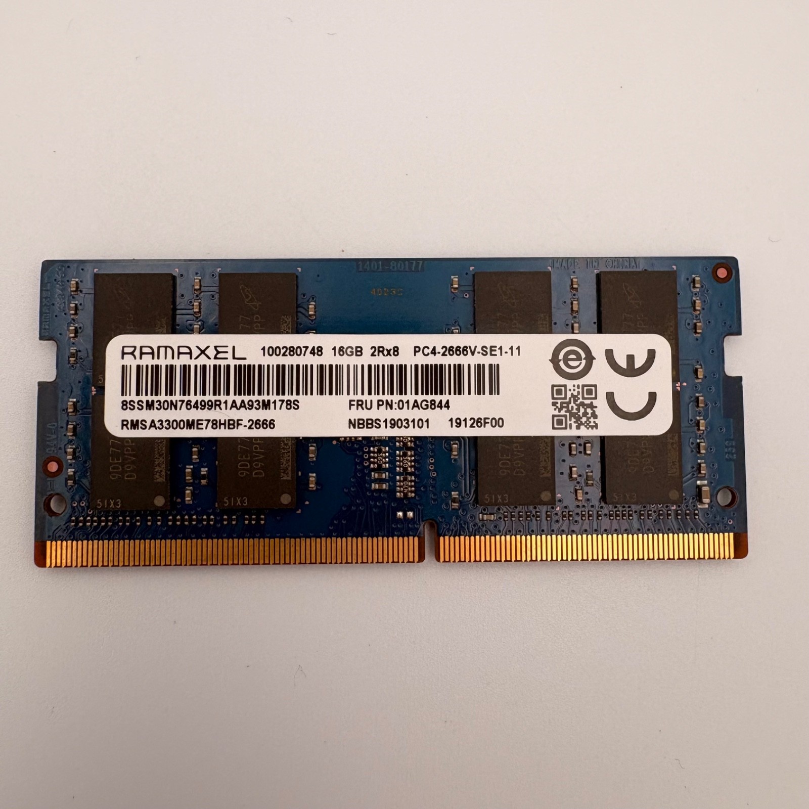 16GB DDR4-2666 SO-DIMM RAM 2Rx8 PC4-2666V-SE1-11 Tested Working Ramaxel