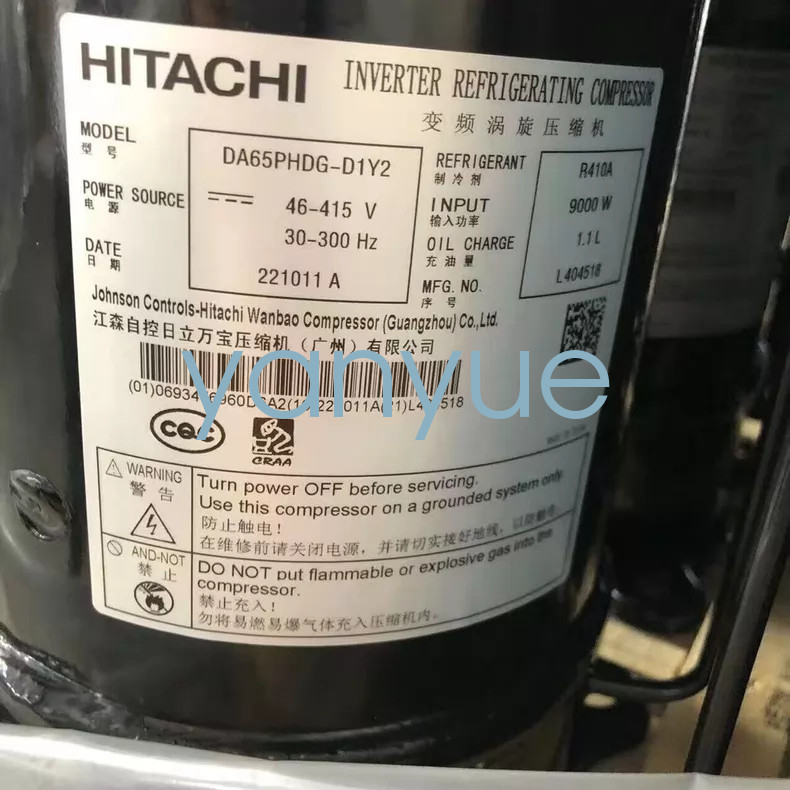 1PCS Hitachi DA65PHDG-D1Y2 compressor new via FedEx or DHL