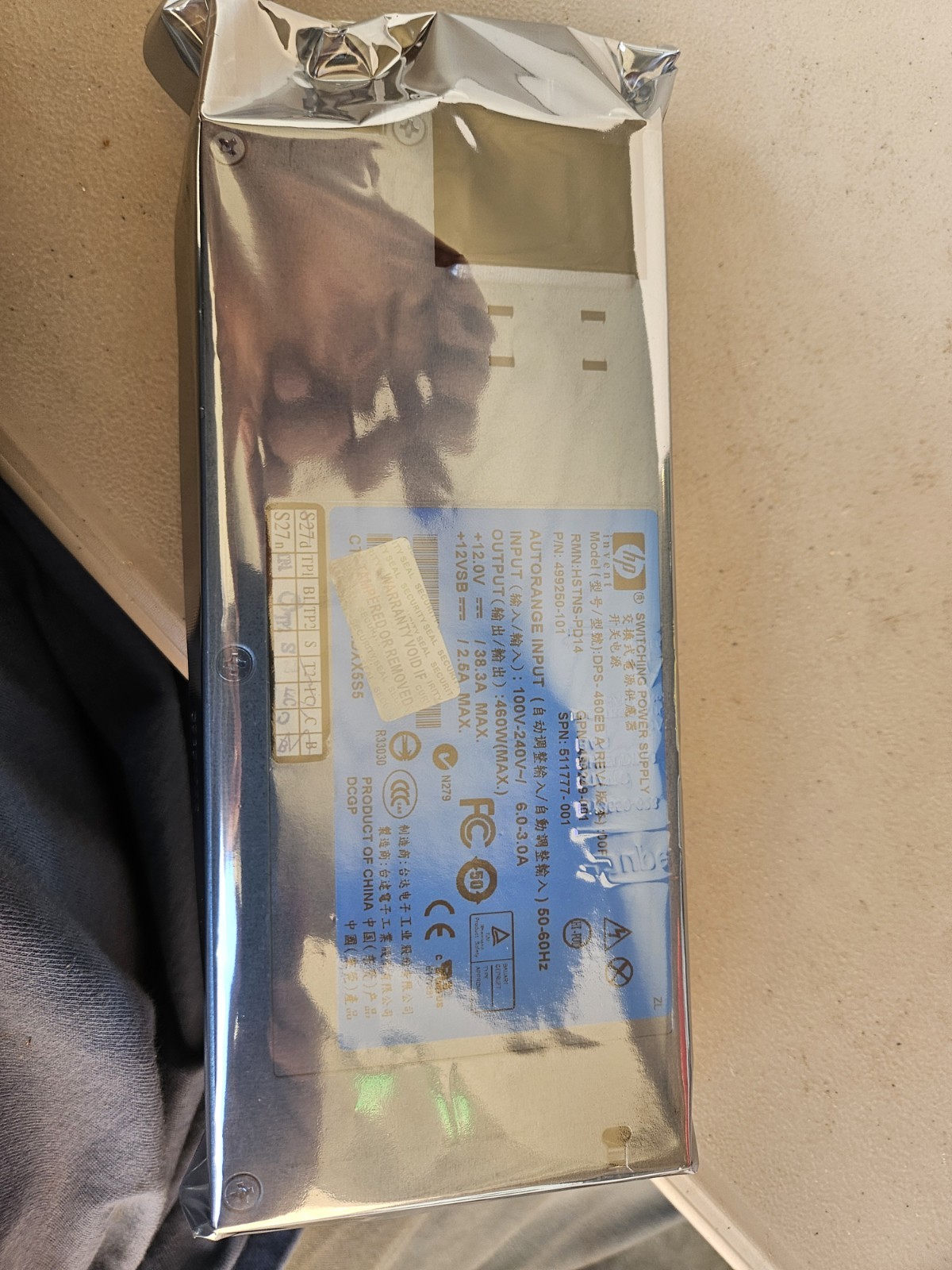 HP HSTNS-PD14 499249-001 499250-101 DPS-460EB A 460W 12V CS HE Power Supply NEW