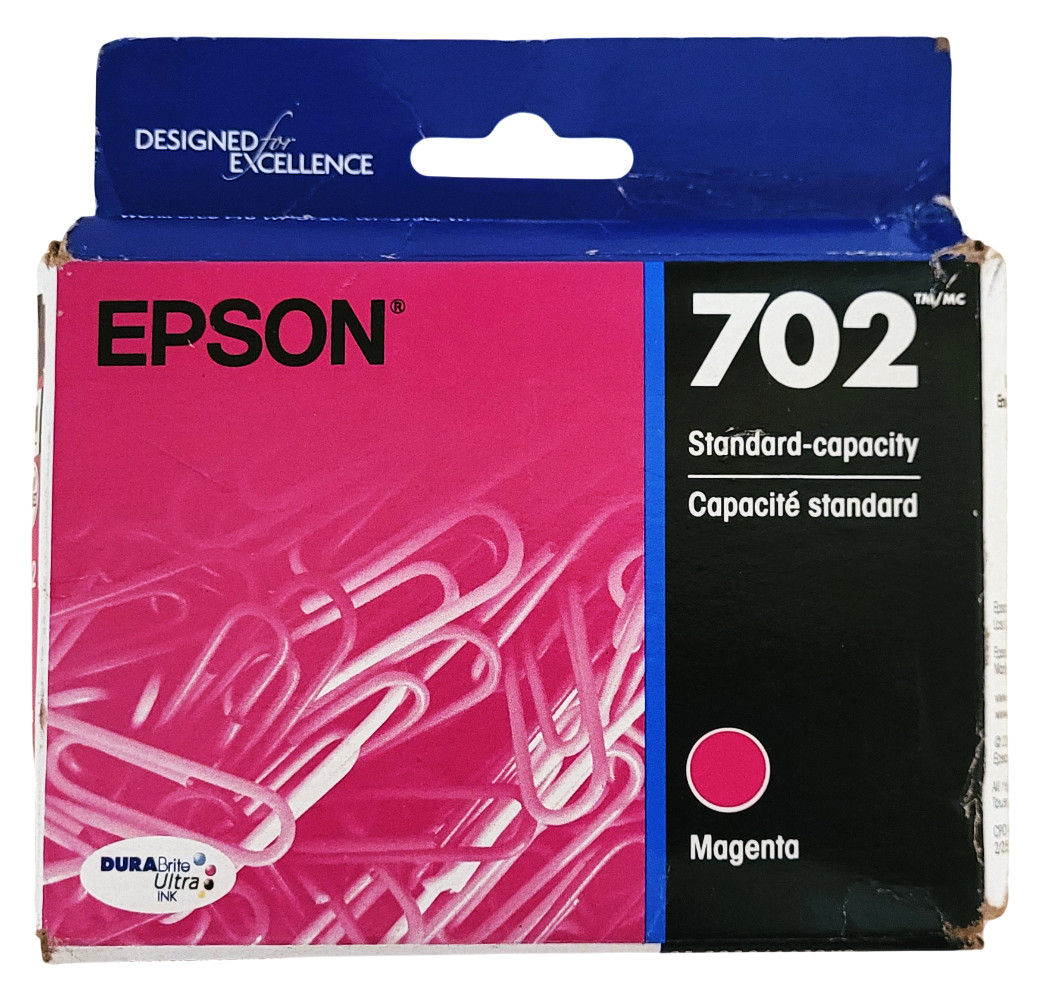 Epson 702 Magenta Standard Capacity Ink Cartridge Exp: 05-2029