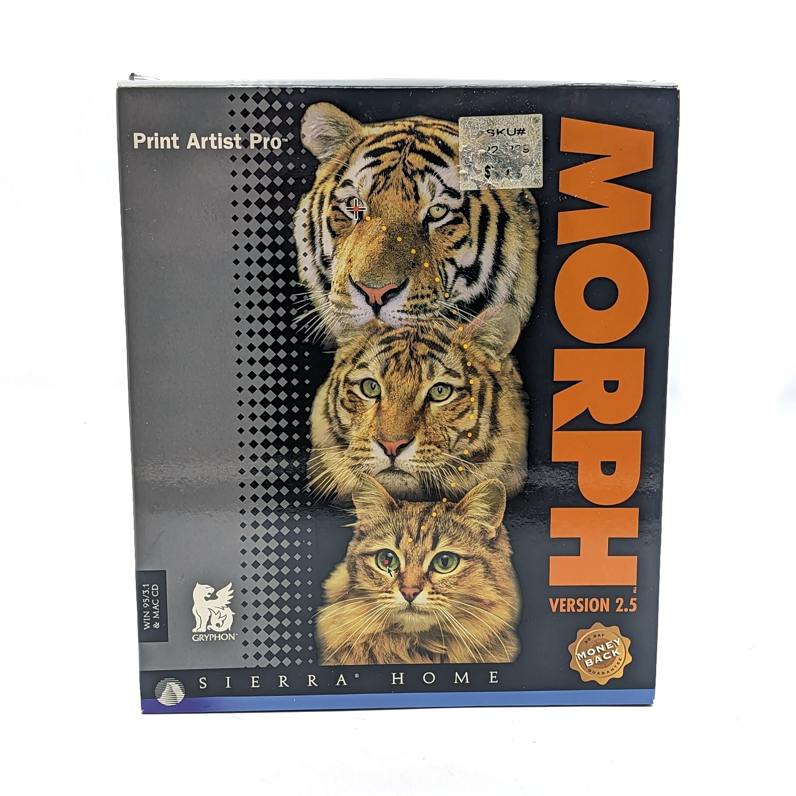New 1998 Print Artist Pro Morph Version 2.5 PC Big Box Gryphon Sierra Home