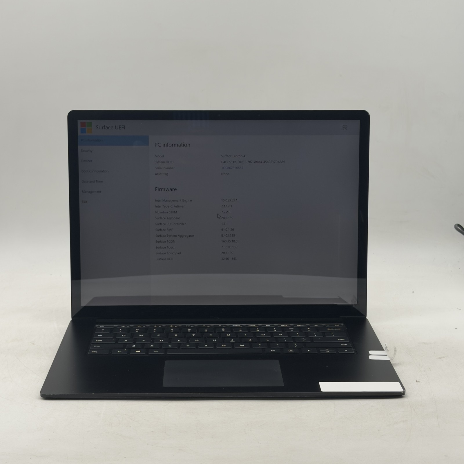 Microsoft Surface Laptop 4 15" 16GB 256GB (i7-1185G7) - No OS Read