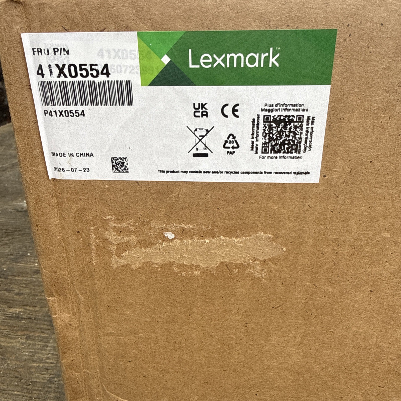 NEW ORIGINAL LEXMARK 41X0554 MAINTENANCE KIT FUSER FOR CS720 CS725 CX725 OEM
