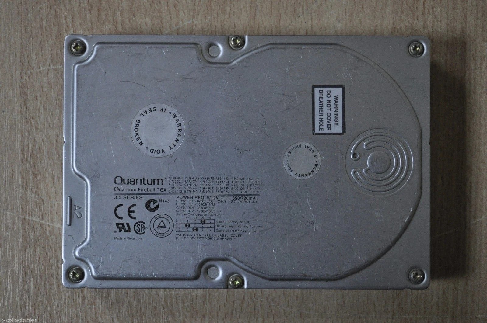 Hard Drive Disk IDE Quantum Fireball EX EX32A014 3.2AT REV 01-C 3.5 Series 3.2GB