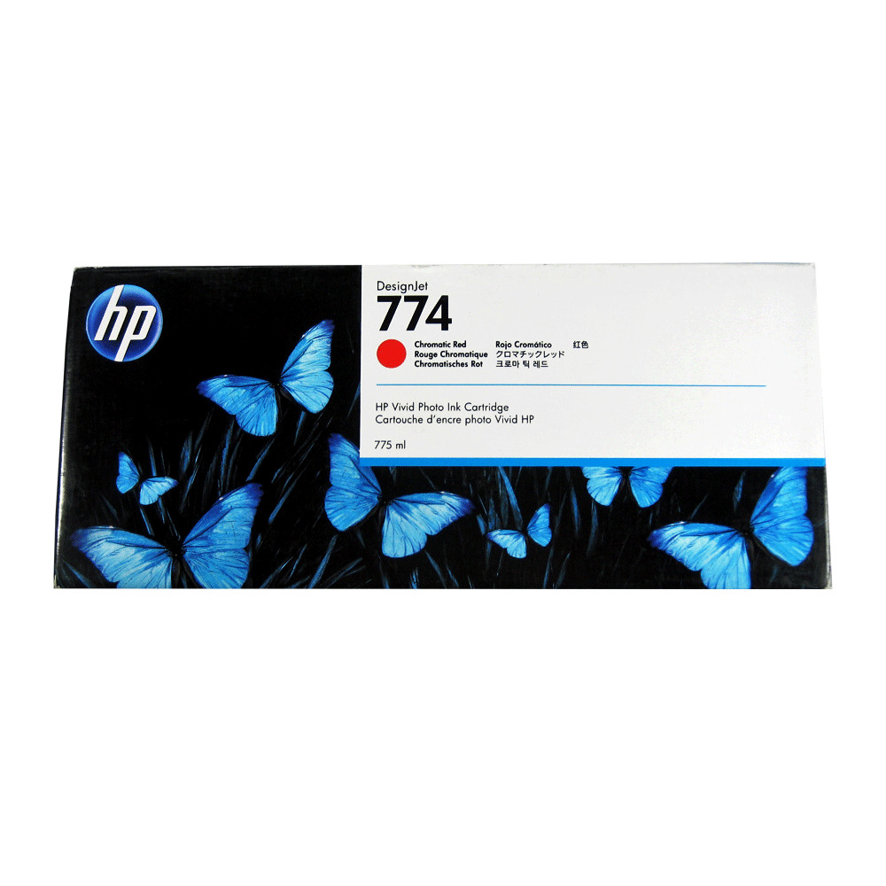 Genuine HP 774 Chromatic Red Ink Cartridge 775ML P2W02A  Designjet Z6810