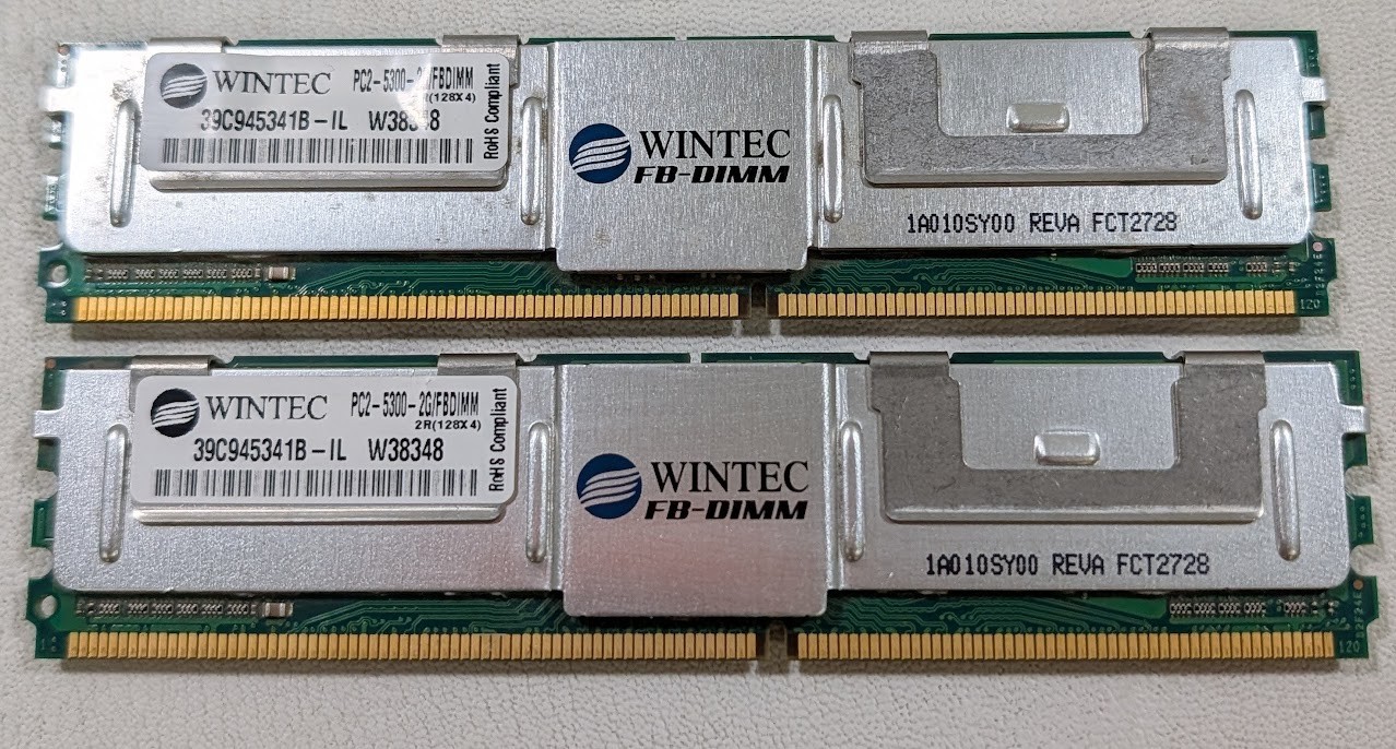 Wintec 4GB (2x2GB) DDR2 667MHz PC2-5300F ECC FBDIMM Mac Pro 39C945341B-IL RAM
