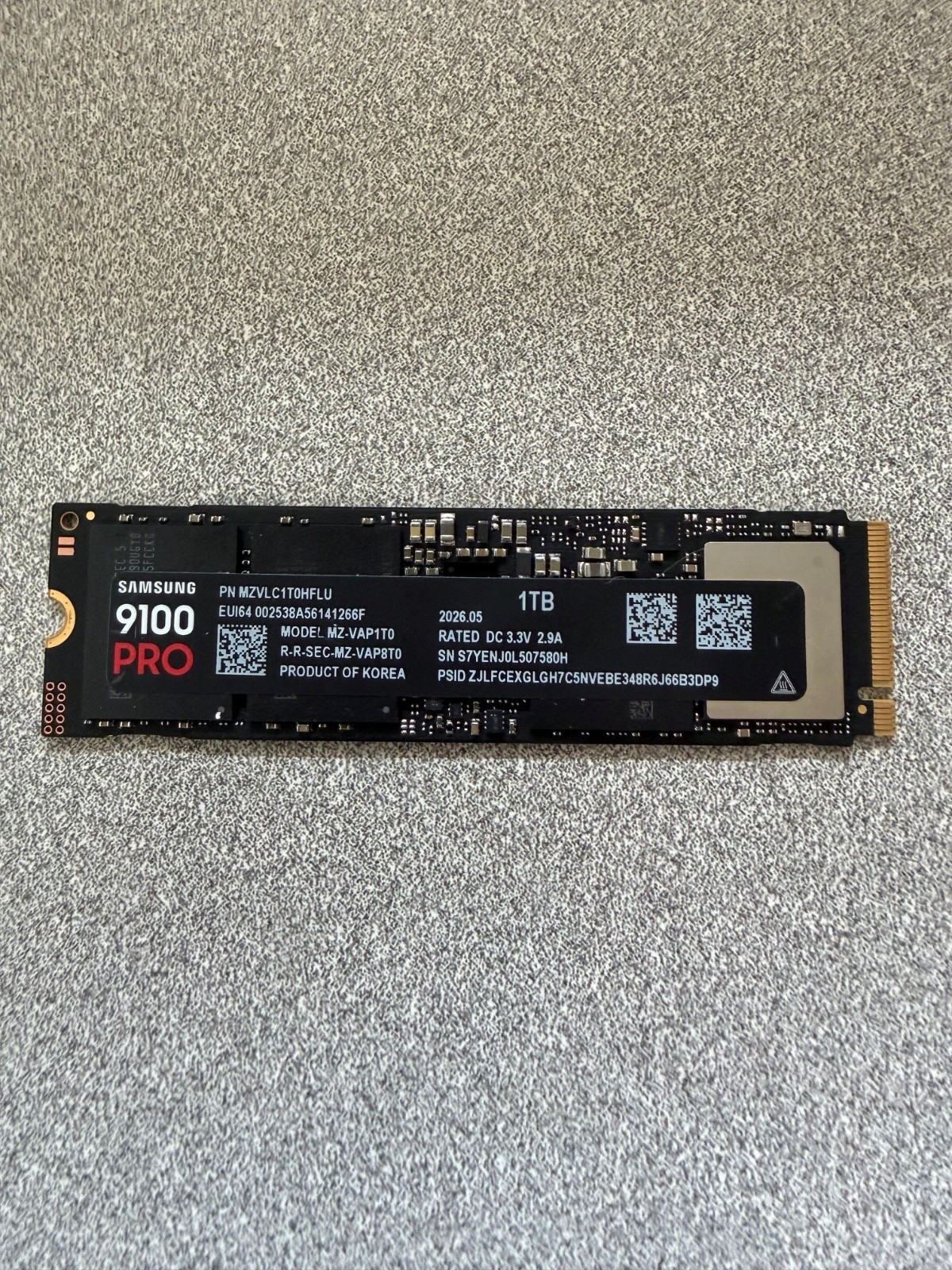 Samsung 9100 PRO 1TB Internal SSD PCIe Gen 5x4 NVMe MZ-VAP1T0B/AM