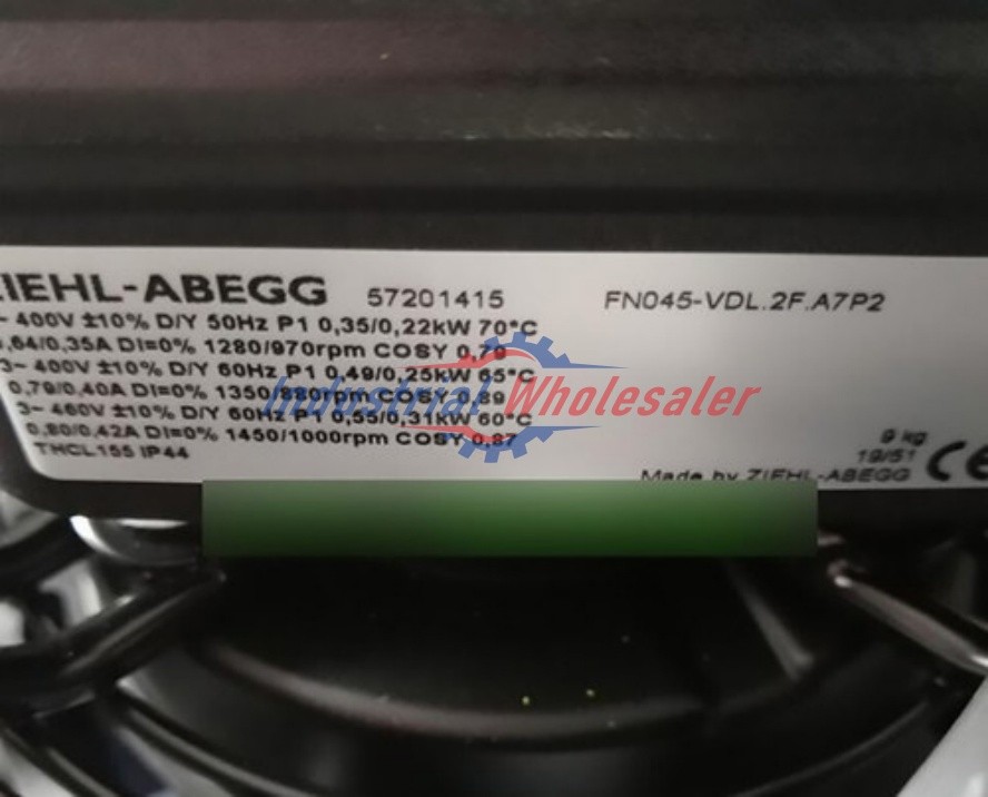 1PC ZIEHL-ABEGG FN045-VDL.2F.A7P2 Fan Axial Fan 400VAC 0.35/0.22KW Condenser Fan