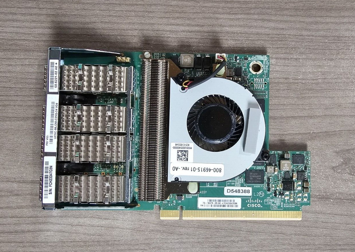 Cisco UCSC-MLOM-C25Q-04 V04 VIC1457 Quad-Port 25GB MLOM 73-18379-05 800-46915-01