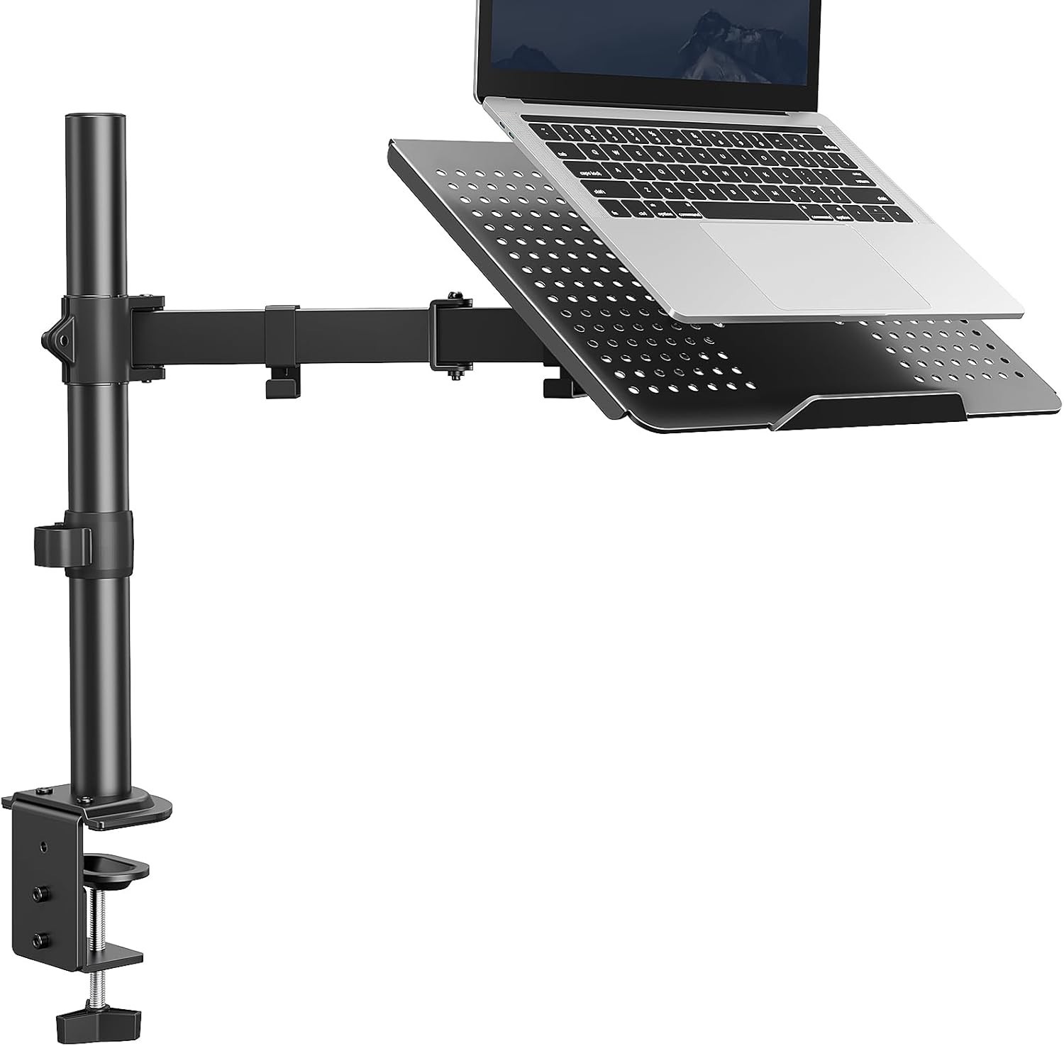 2-in-1 Laptop Desk Mount Monitor Arm 15-32" 17" Laptop 22lb VESA