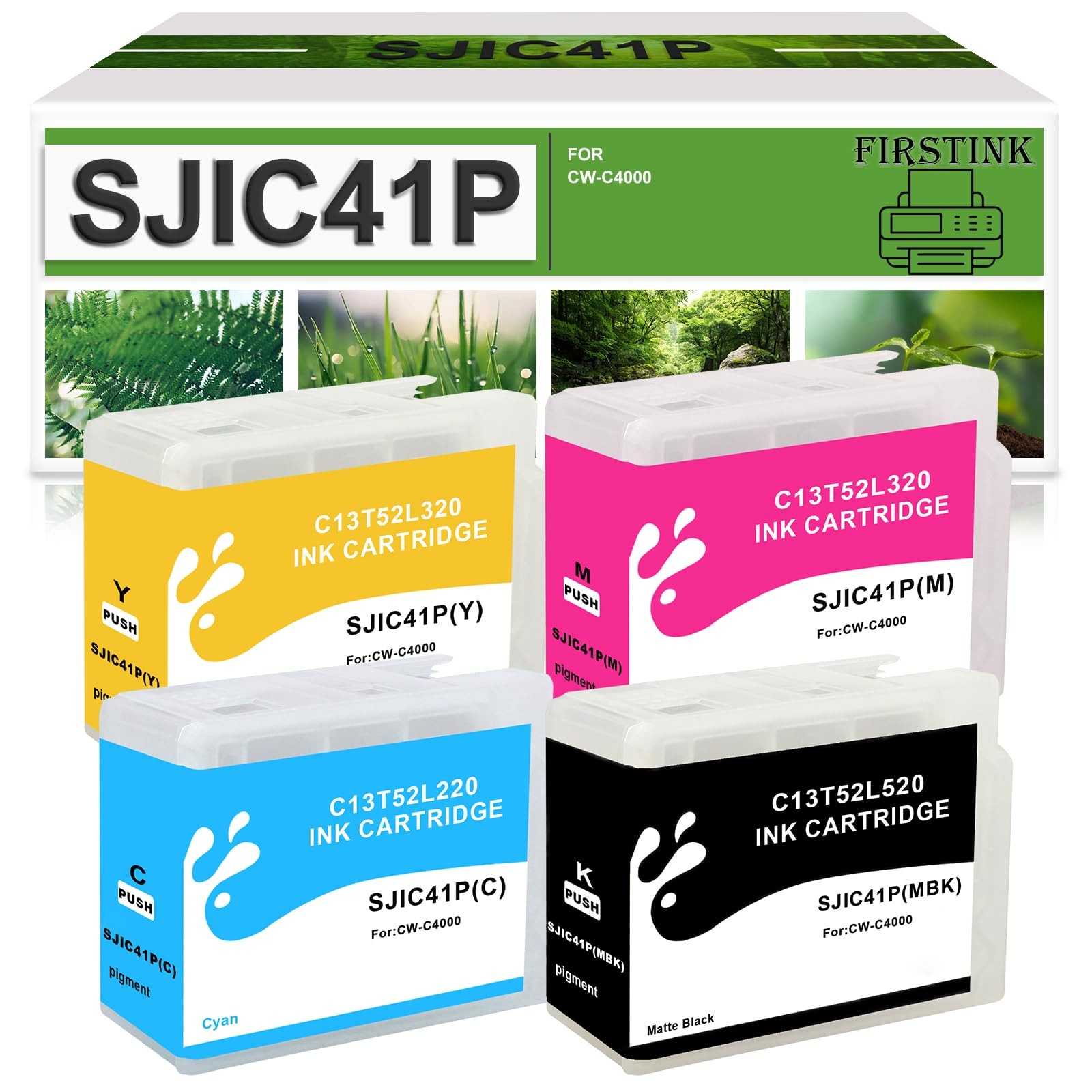 FIRSTINK SJIC41P Ink Cartridge Compatible for ColorWorks CW-C4000 Matte