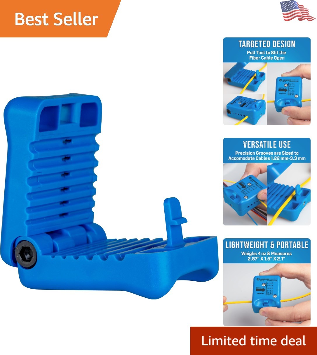 MS-6  Mid Span Fiber Optic Cable Slitter 1.2-3.3 mm with Ergonomic Grip