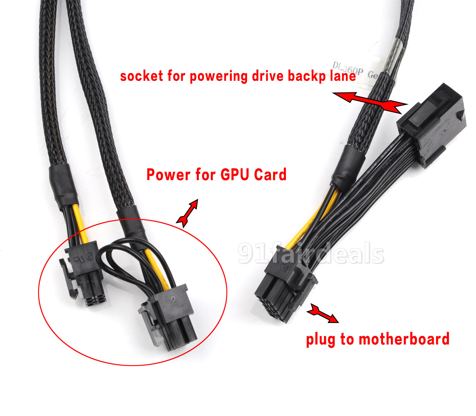 Brand New 10pin to 6+8pin Power Adapter Cable for HP DL360P Gen8 G8 GPU