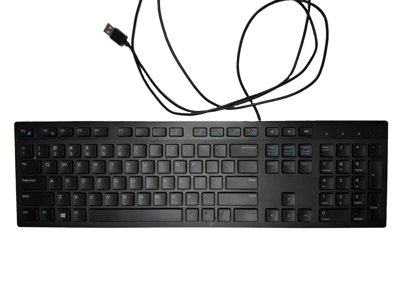USB Keyboard Dell Quiet Soft Touch Office Casual Typing KB216 QWERTY Black
