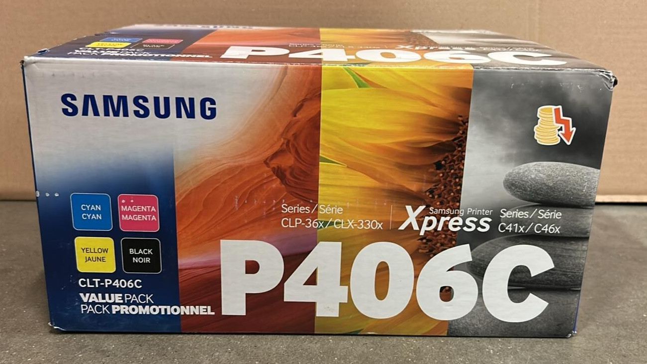 SAMSUNG CLT-P406C Toner Value Pack CYMK HP SU375A for CLP-365 Xpress C410W C460W