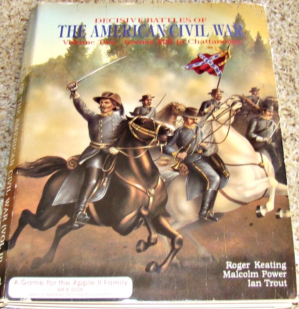 CIB 1988 Apple II SSG Game AMERICAN CIVIL WAR Vol.II 2 Compete Vintage +MAP