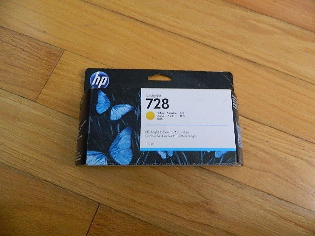 2022 Genuine HP 728 Yellow 130ml Ink Cartridge HP DesignJet T730 T830 NEW SEALED