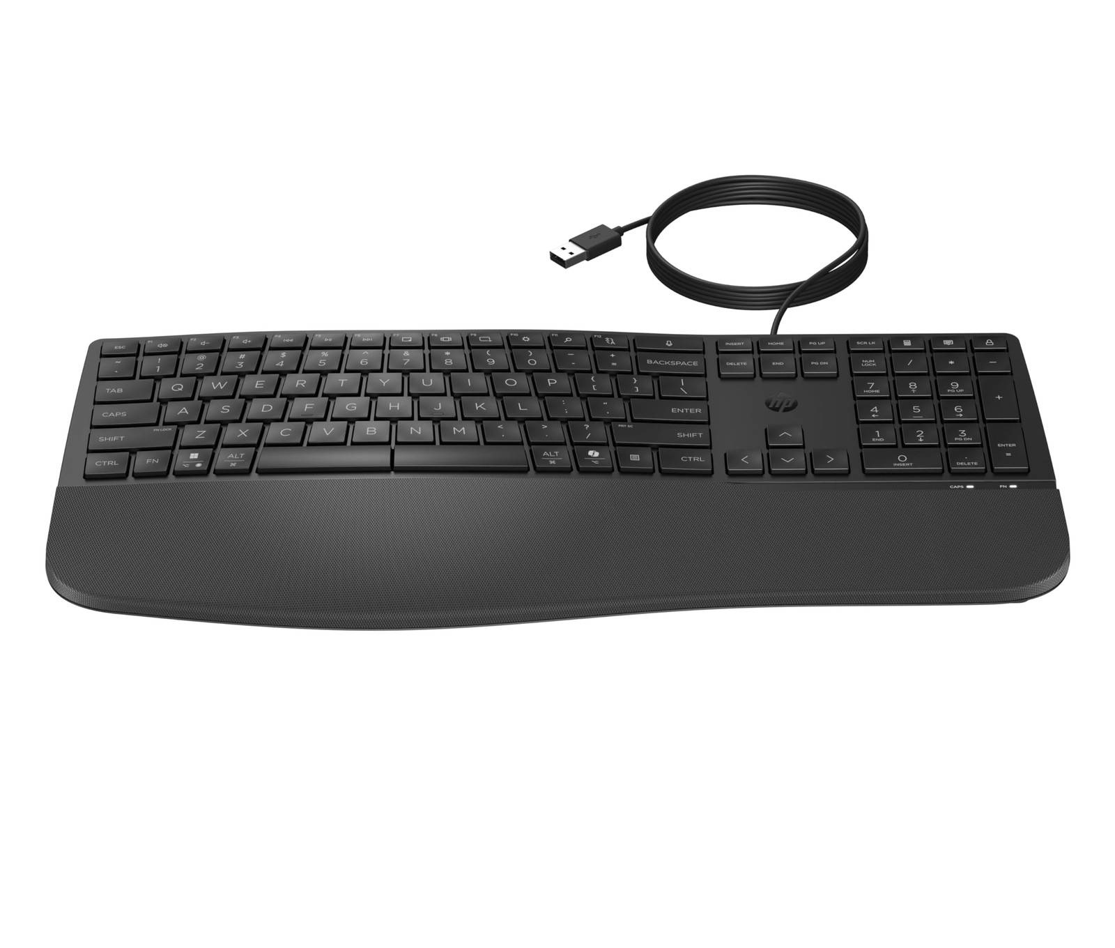 HP 480 Comfort Wired Keyboard - Plug & Play Keyboard, Connect to PC or Laptop wi