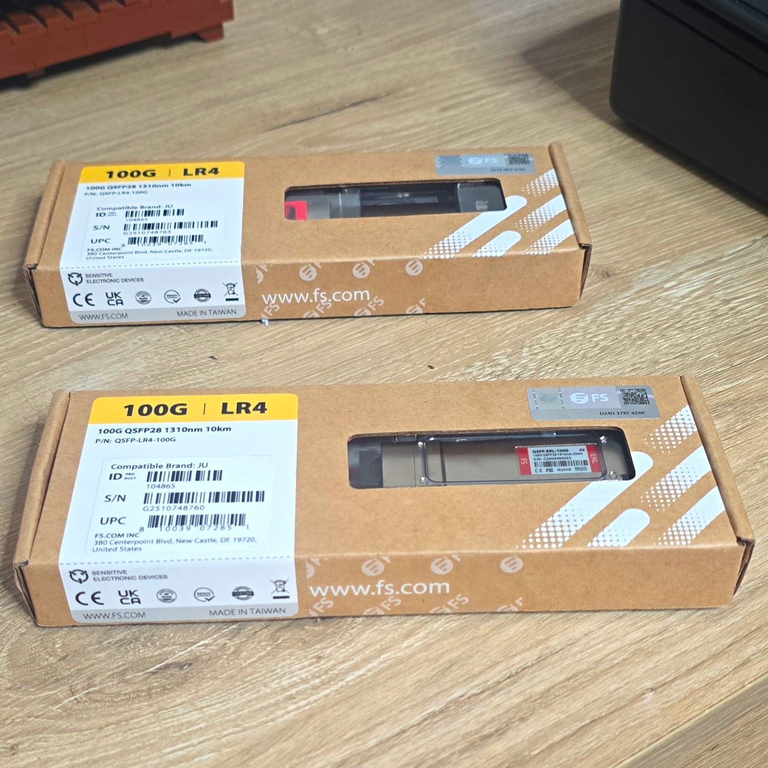 FS 100G QSFP28 ERL 25km Transceivers – Cisco/Arista/Juniper Compatible – New