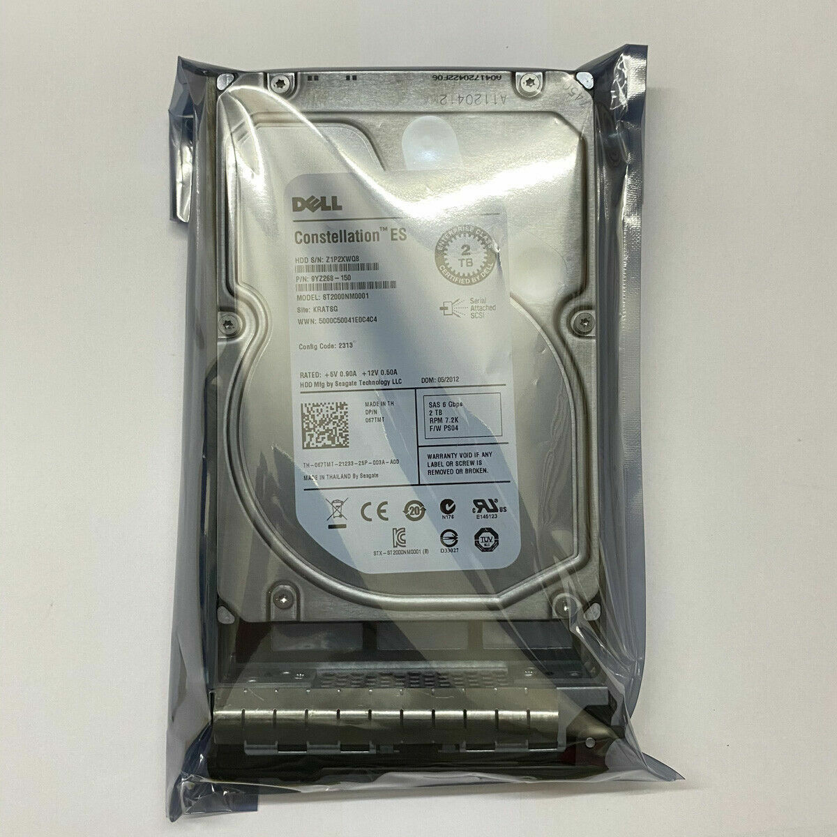Compatible DELL 55FX5 2TB 6G 7.2K 3.5 SATA ST2000NM0033 055fx5 9zm175-036 HDD