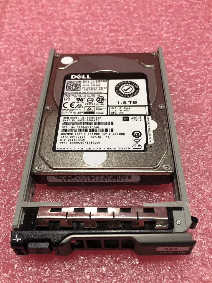 383N9 Dell  1.8TB 10K 12G 2.5INCH SAS HDD