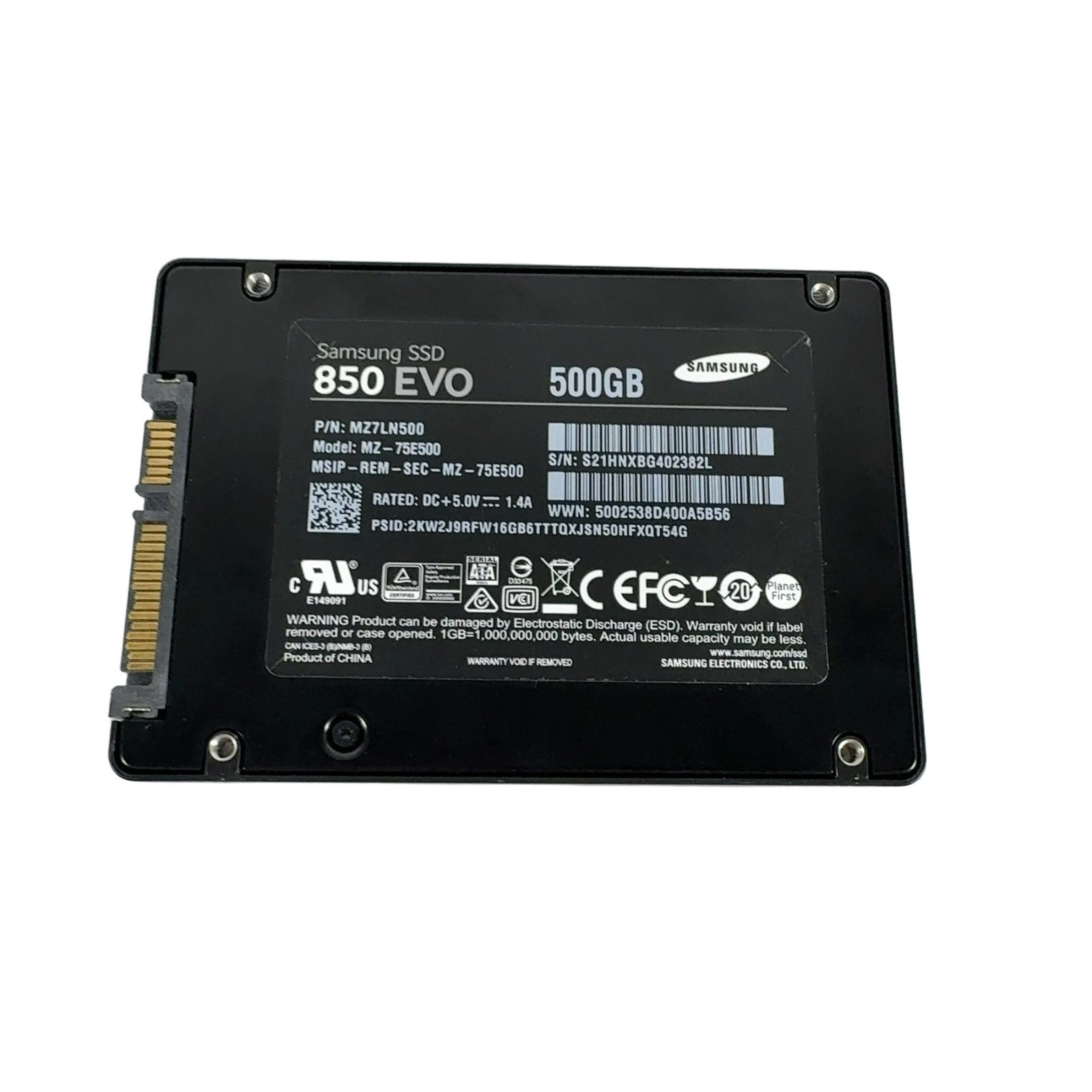 Samsung MZ-75E500 MZ7LN500HMJP 2.5" 500GB HDD SATA 6Gbps - 100% Health