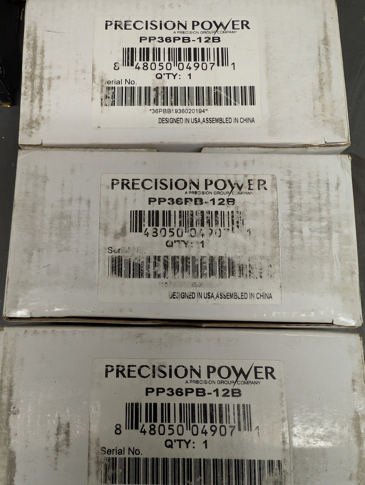 Lot of 3 Precision Power PP36PB-12B ONT Power Supply 13.5VDC 36W 100-240VAC NOS