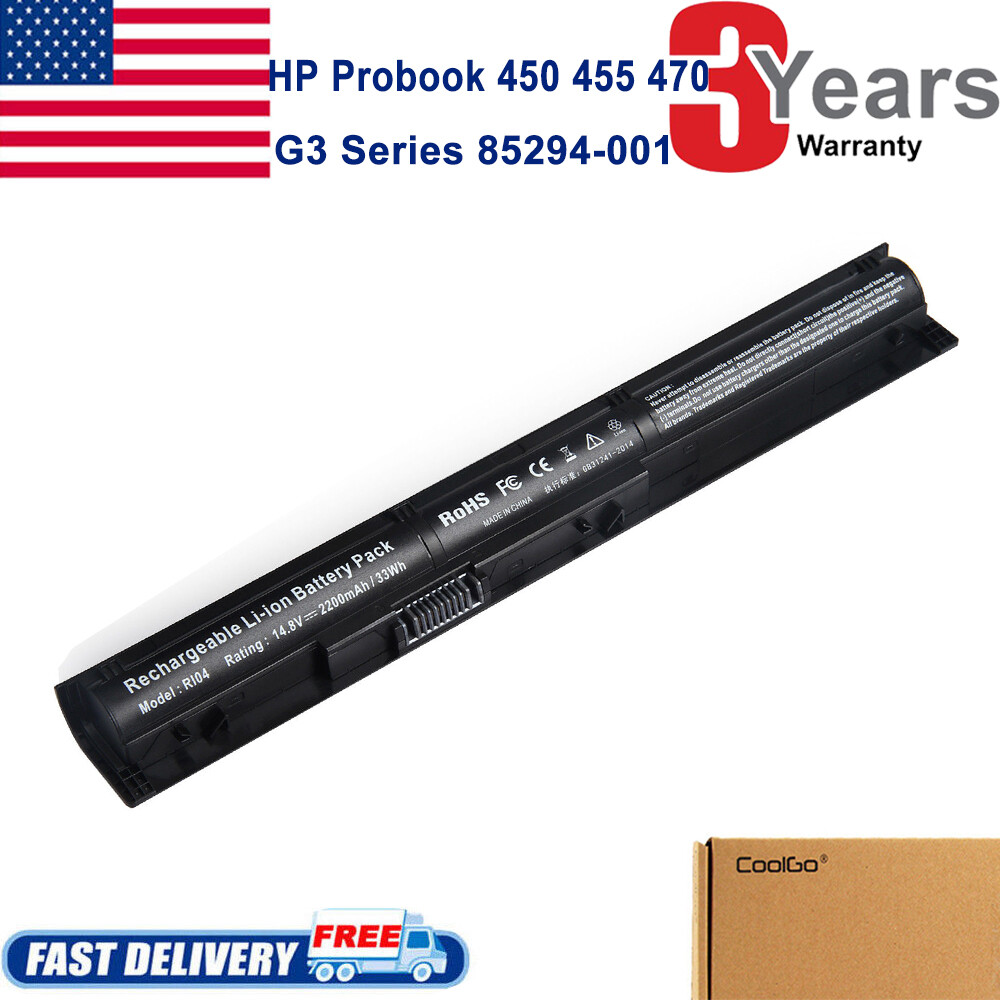 RI04 Battery For HP ProBook 450 455 470 G3  805294-001 805047-851 R104 P3G15AA