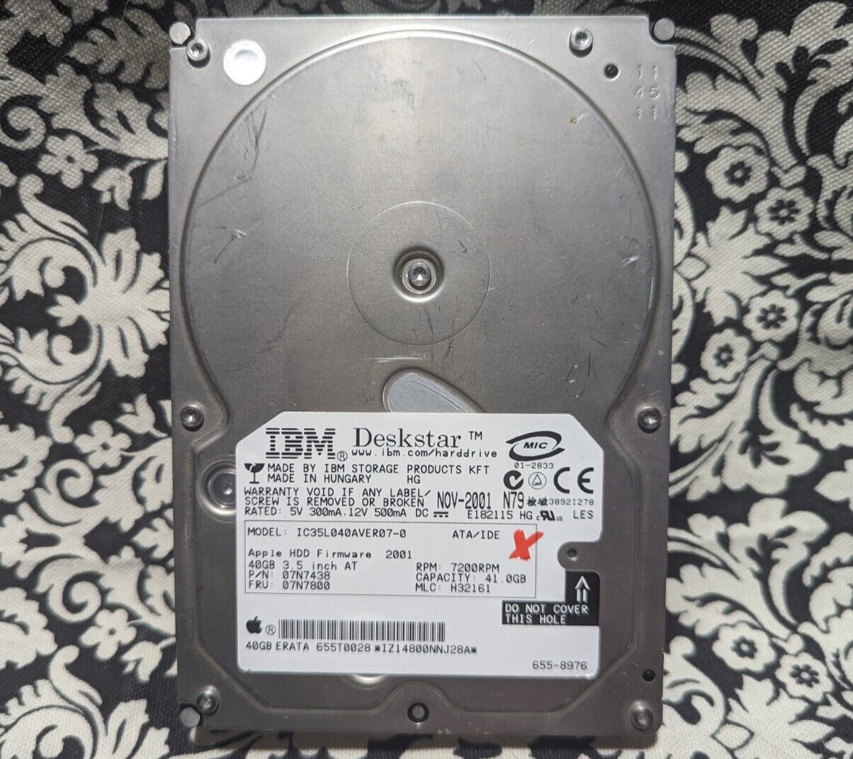 IBM DeskStar Hard Drive IC35L040AVER07-0 41Gb 7200rpm 07N6654 