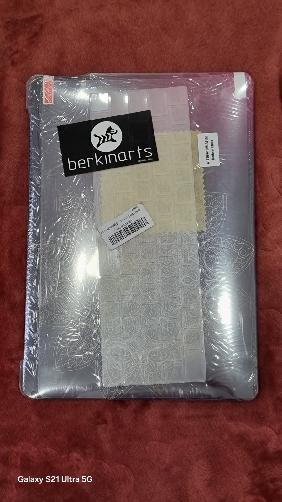 berkinarts Purple Bottom Case Cover for Apple MacBook Pro A1706 A1989 A2159