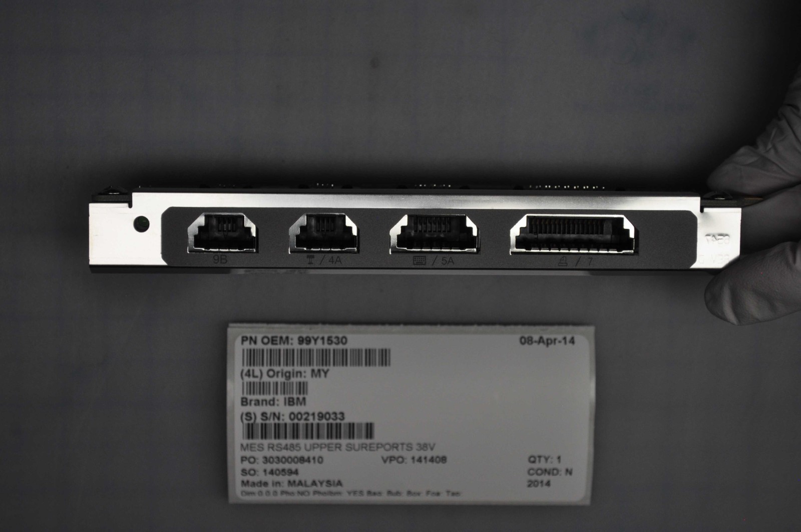 IBM SUREPORT 4X RS-485 UPPER I/O CARD PANEL FOR IBM SUREPOS 700 GRADE B 99Y1530 