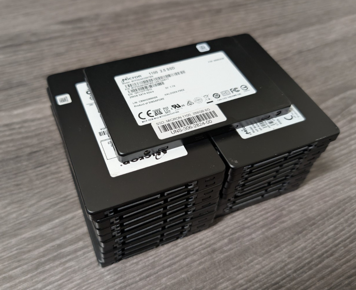 LOT of 19 Micron MTFDDAK256TBN 256 GB, Internal ,2.5" SSD