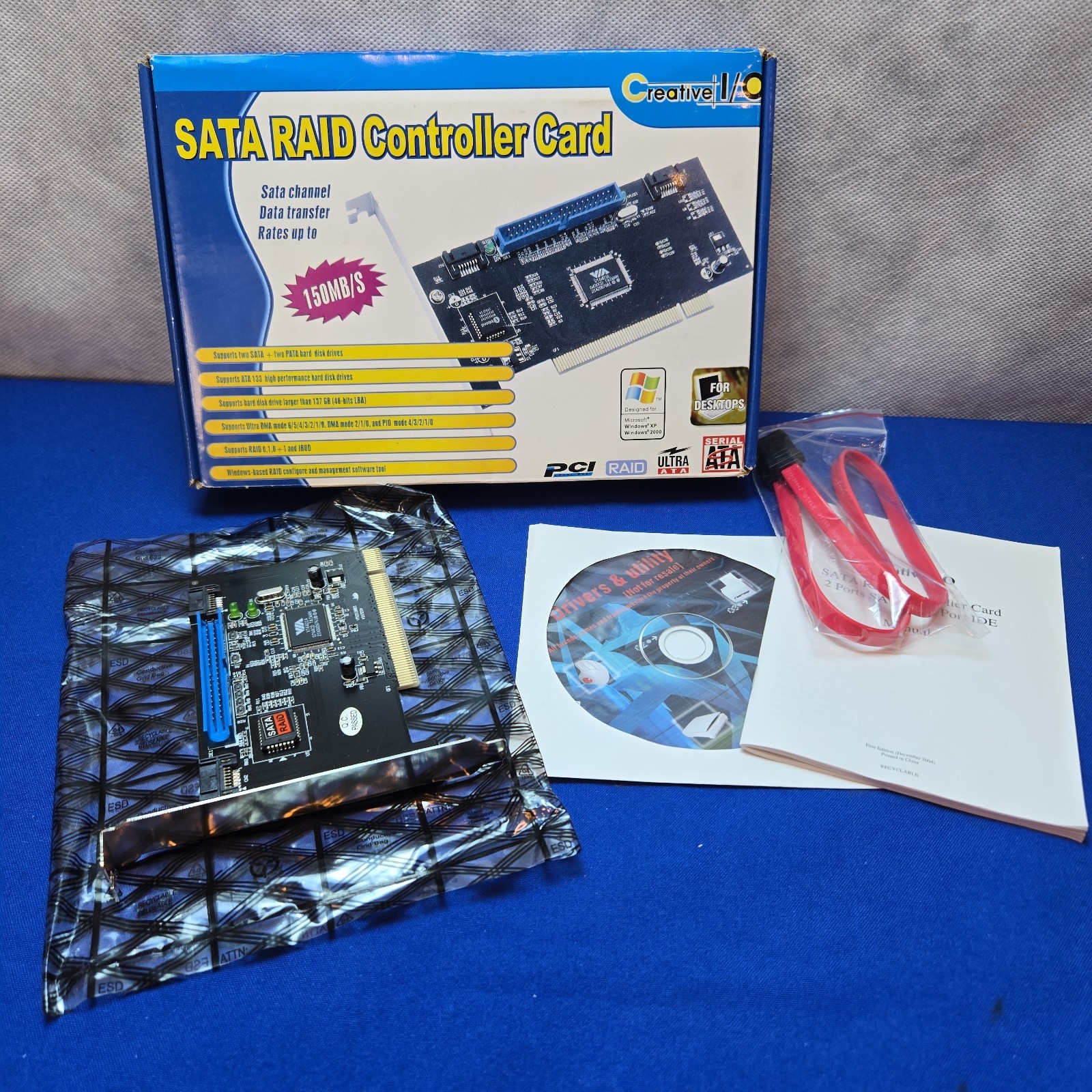 Syba SY-VIA-150R  PCI SATA/IDE Combo Raid Controller Card NEW OPEN BOX