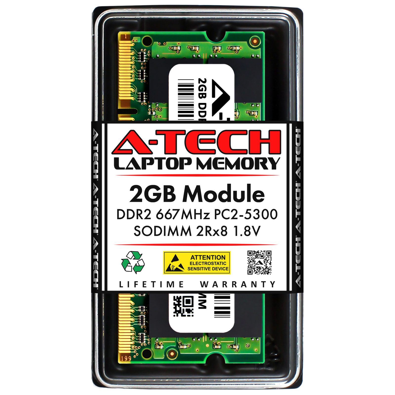 2GB DDR2 PC2-5300 SODIMM (Replacement for Hynix HYMP325S64AMP8-Y5) Memory RAM