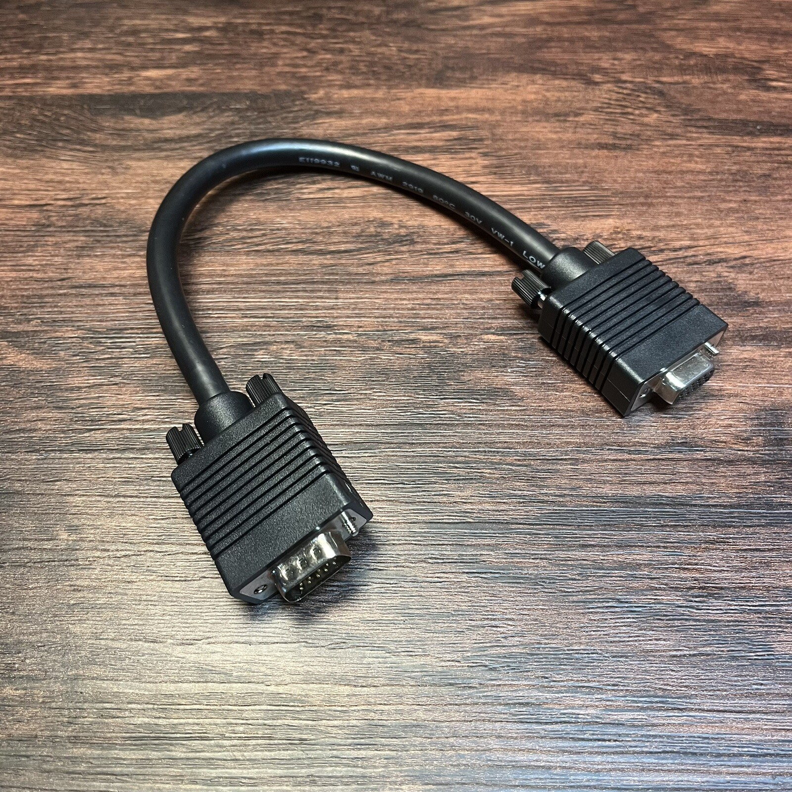 3DFX Voodoo 2 VGA Pass Through Loopback Cable 12" Male To Female 15-Pin