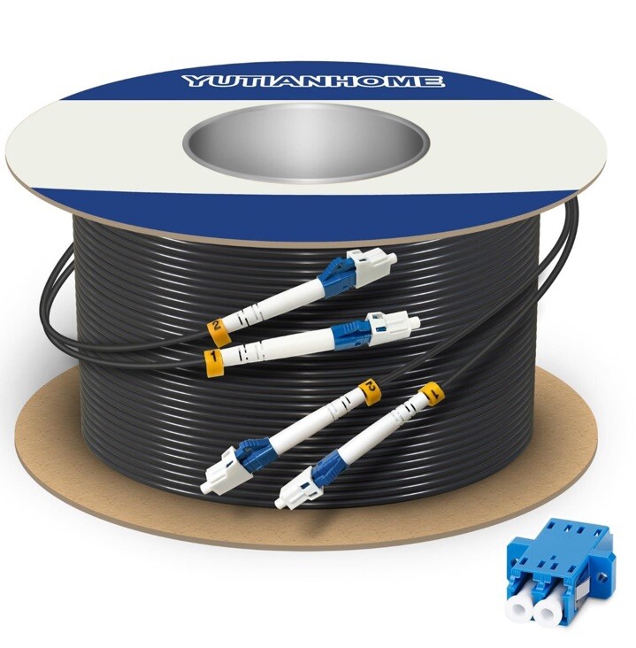 yutianhome 100 meter outdoor armored fiber optic cable Uniboot Connectors