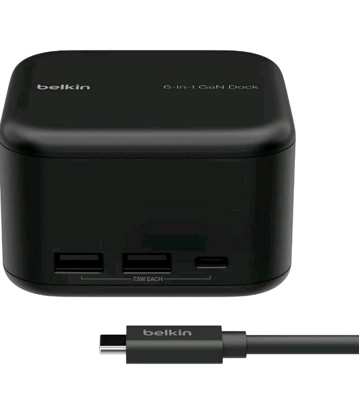 Belkin  USB-C 6-in-1 Core GaN Docking Station - Black INC018
