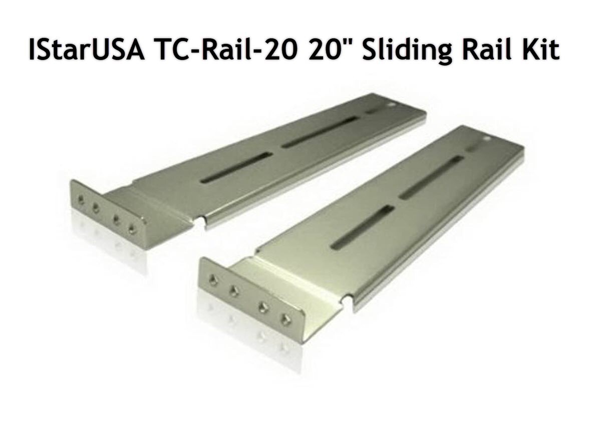[10  Pack] IStarUSA TC-Rail-20 20" Sliding Rail Kit 85lb Capacity [CTKC]