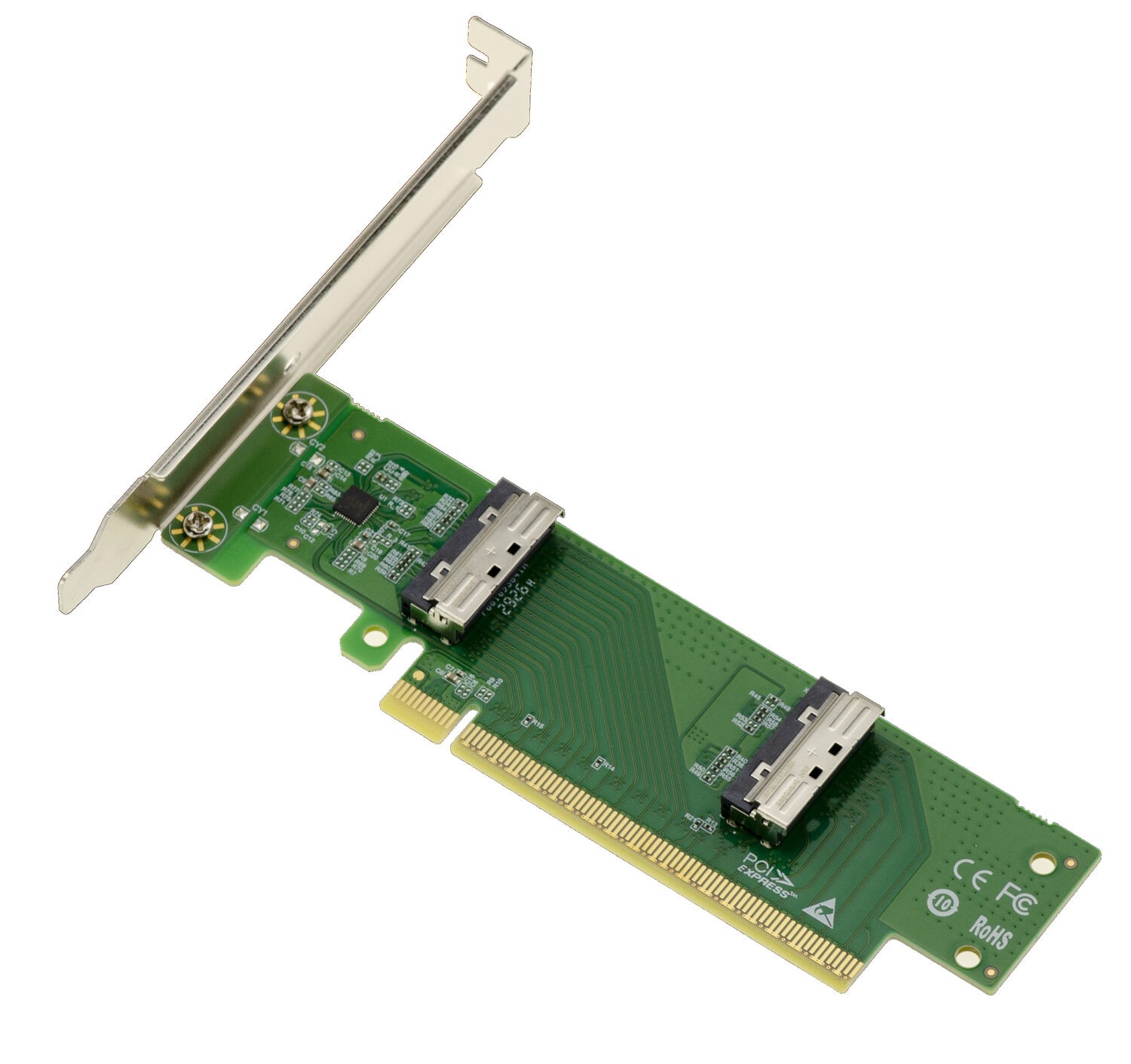 KALEA-INFORMATIQUE PCIe 5.0 To 2 MCIO 8i Card For NVMe M2 M3 U2 U3 SSD