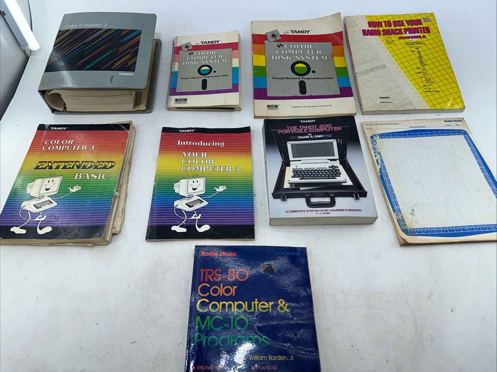 VINTAGE 1986 TANDY COMPUTER 3 MANUALS LOT TRS-80