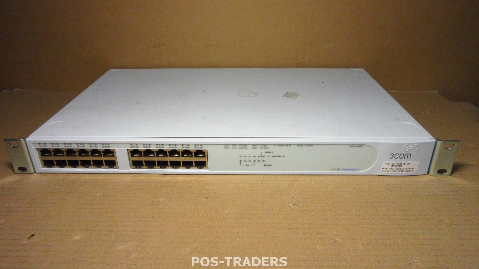 3Com 3C17203 4400 24-Port Network Switch SuperStack 3 INCL 1X 3C17224 1X 3C17220